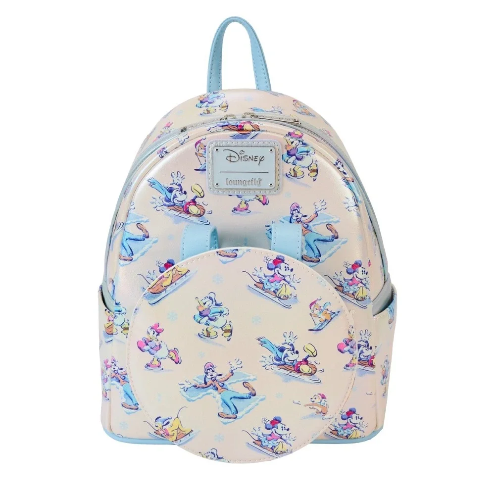 Loungefly Disney Winter Wonderland Mickey Friends Ear Holder Mini Backpack New